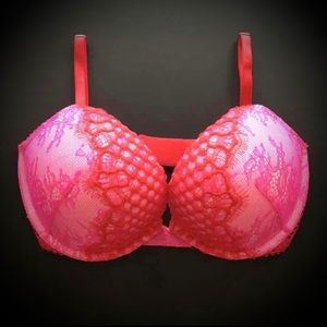 HOT PINK - LACE PUSH-UP